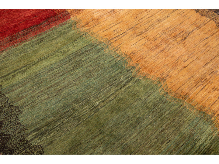 Modern Gabbeh Wool Rug 6 X 9