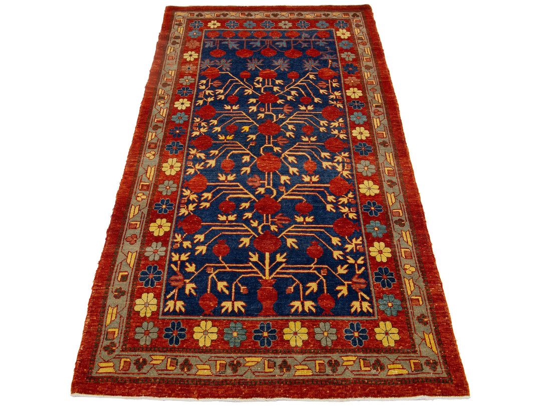 Modern Khotan Wool Rug 4 X 8