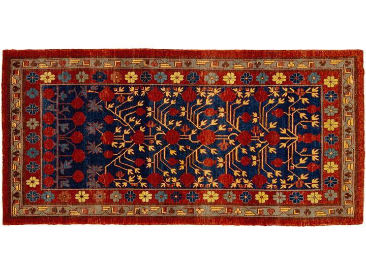 Modern Khotan Wool Rug 4 X 8
