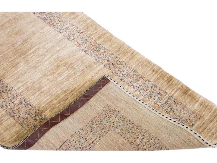 Modern Gabbeh Wool Runner 3 x 13