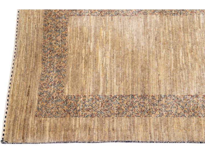 Modern Gabbeh Wool Runner 3 x 13