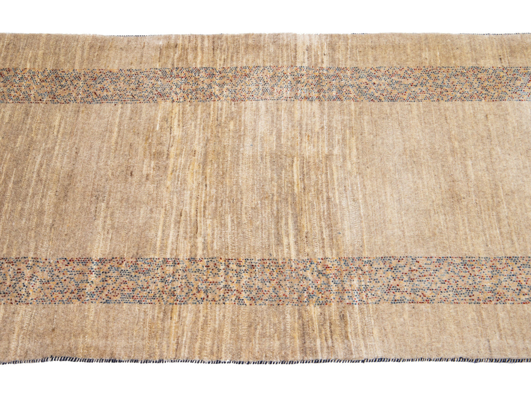 Modern Gabbeh Wool Runner 3 x 13