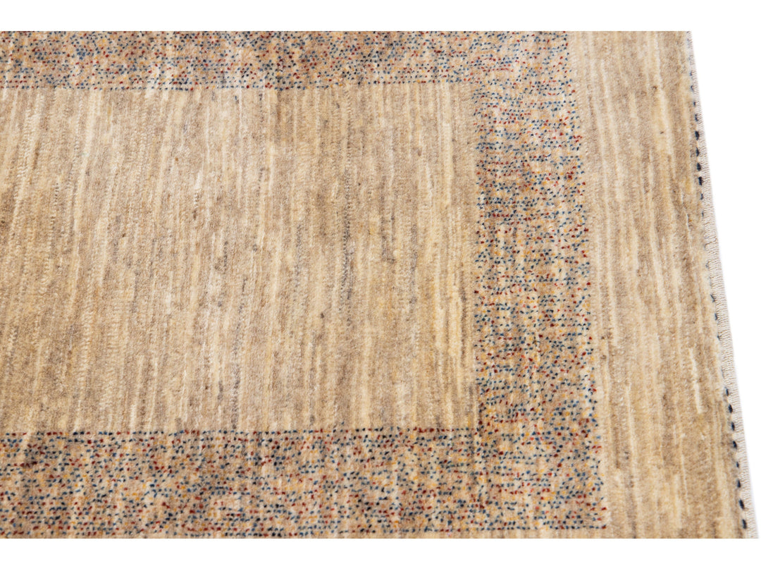 Modern Gabbeh Wool Runner 3 x 13