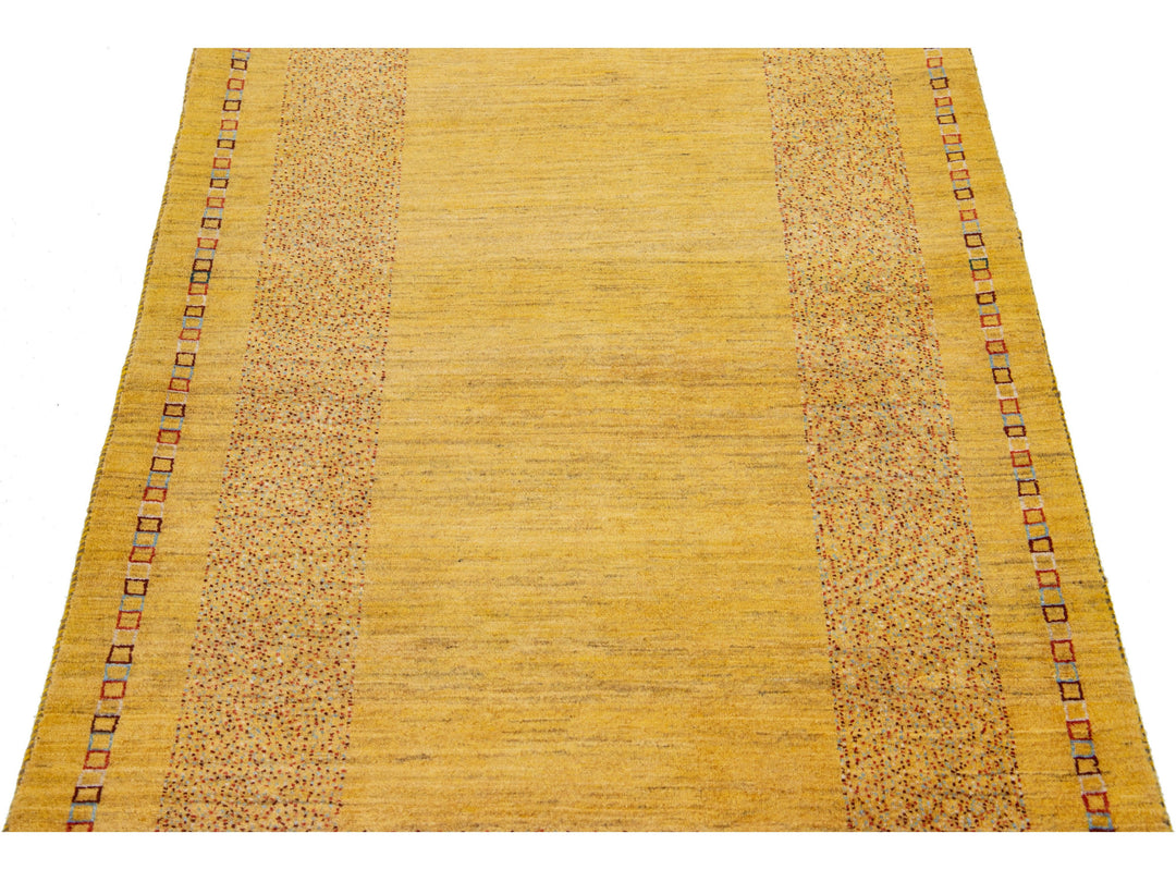 Modern Gabbeh Wool Rug 3 X 7