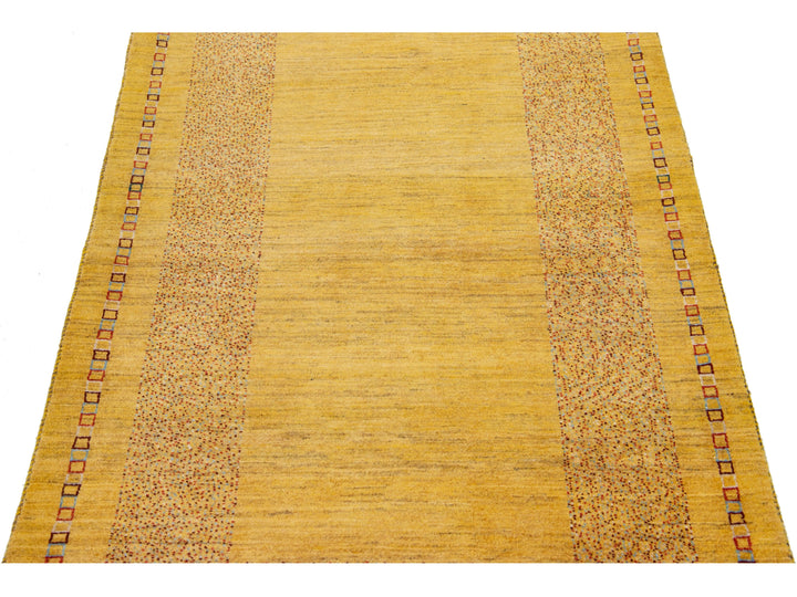 Modern Gabbeh Wool Rug 3 X 7