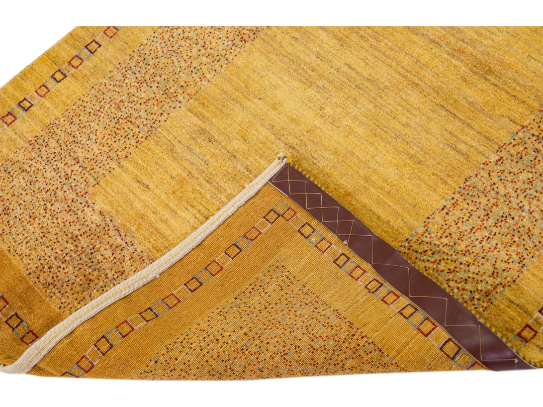 Modern Gabbeh Wool Rug 3 X 7