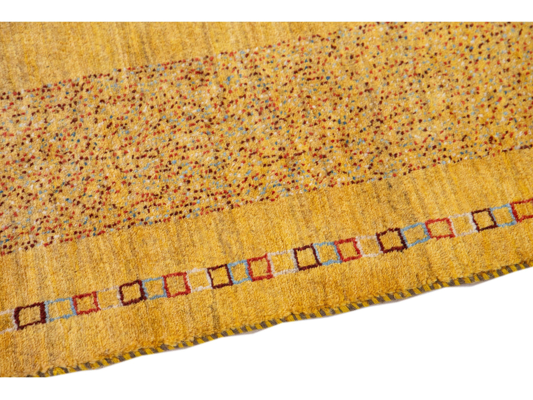 Modern Gabbeh Wool Rug 3 X 7