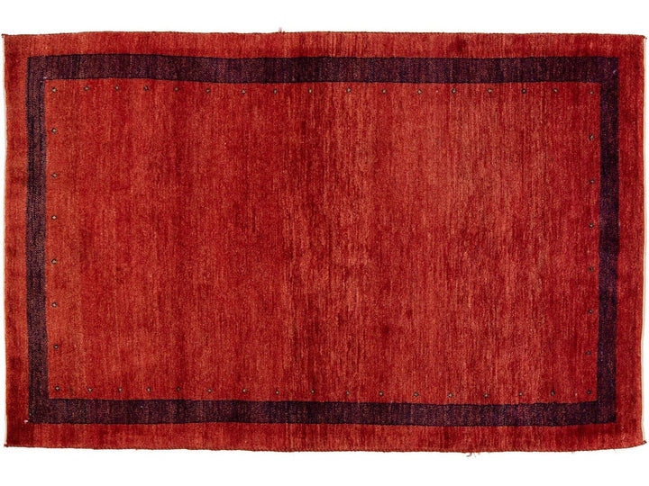 Modern Gabbeh Wool Rug 4 X 6