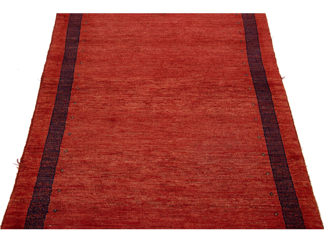 Modern Gabbeh Wool Rug 4 X 6