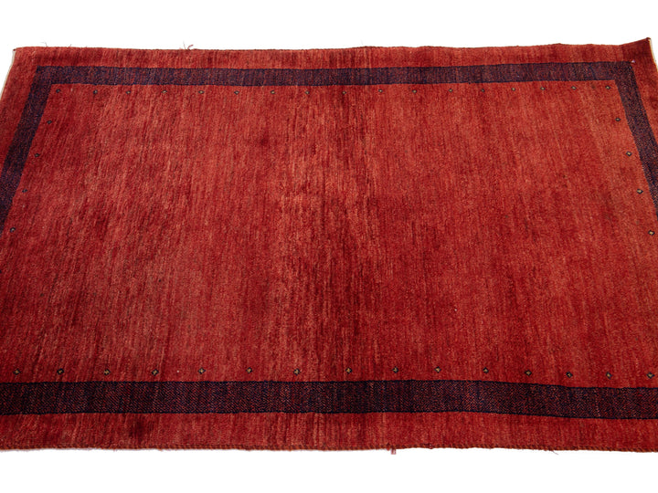 Modern Gabbeh Wool Rug 4 X 6