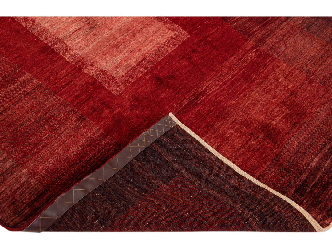 Modern Gabbeh Wool Rug 5 X 6