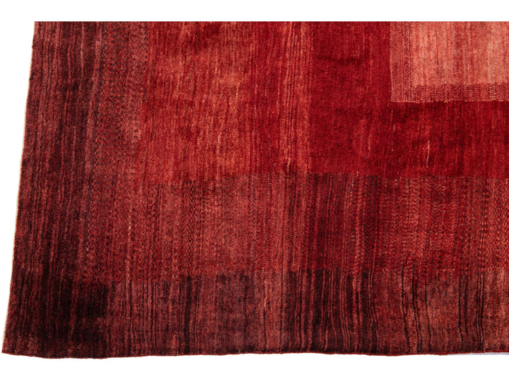 Modern Gabbeh Wool Rug 5 X 6