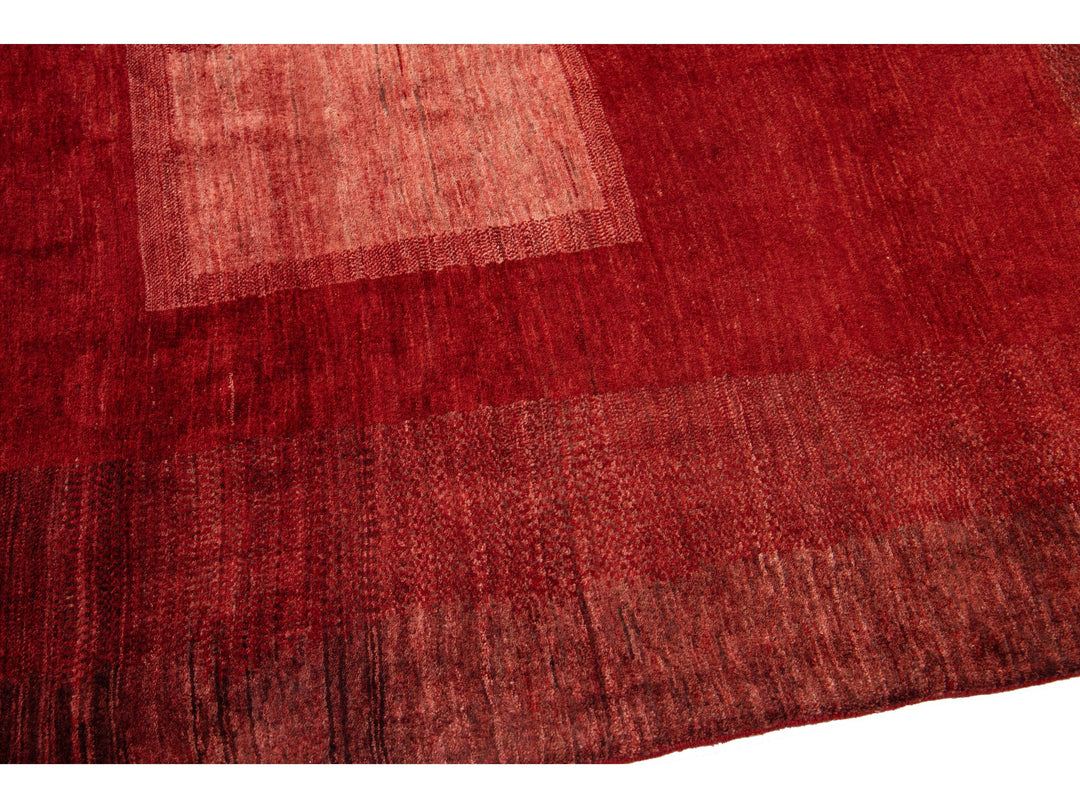 Modern Gabbeh Wool Rug 5 X 6
