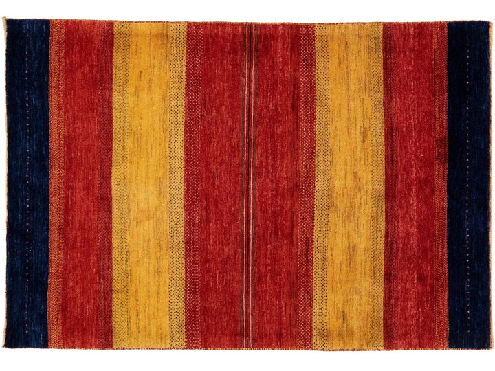 Modern Gabbeh Wool Rug 4 X 6