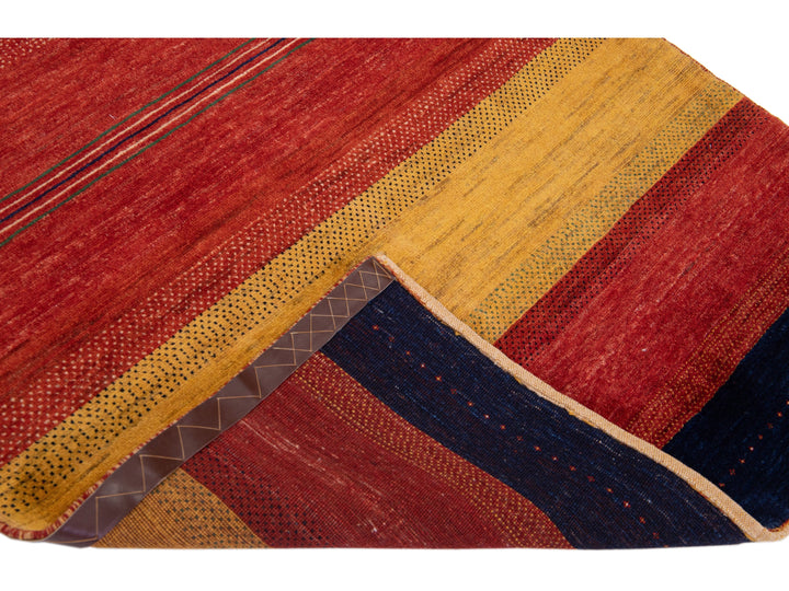 Modern Gabbeh Wool Rug 4 X 6