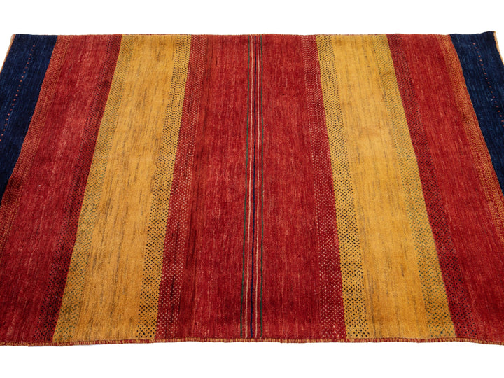 Modern Gabbeh Wool Rug 4 X 6