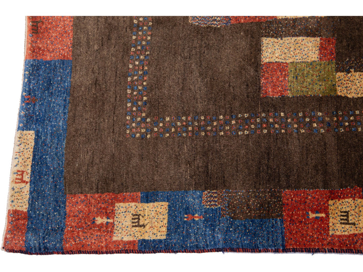 Modern Gabbeh Wool Rug 4 X 5