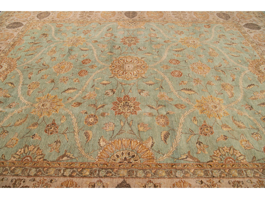 Modern Tabriz Wool Rug 12 X 15