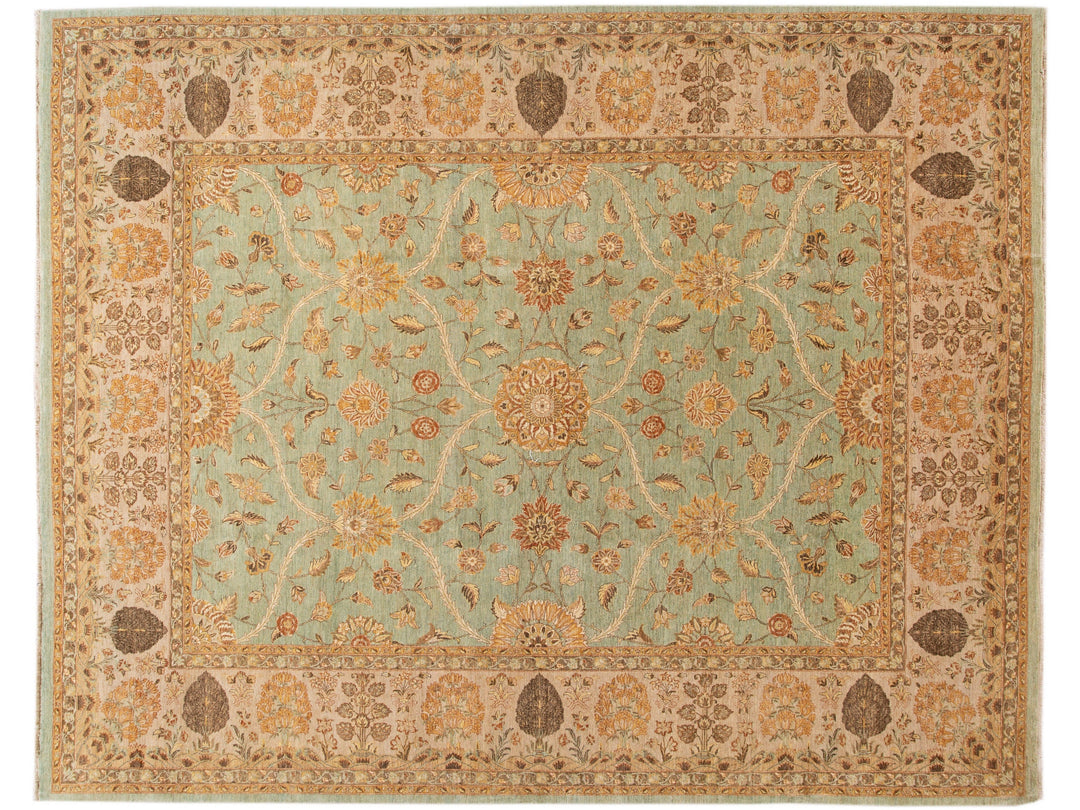 Modern Tabriz Wool Rug 12 X 15