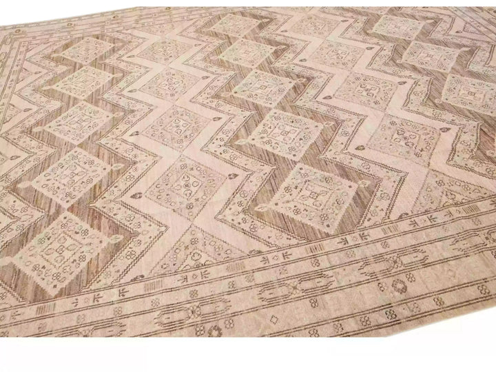 Modern Peshawar Wool Rug 10 X 13
