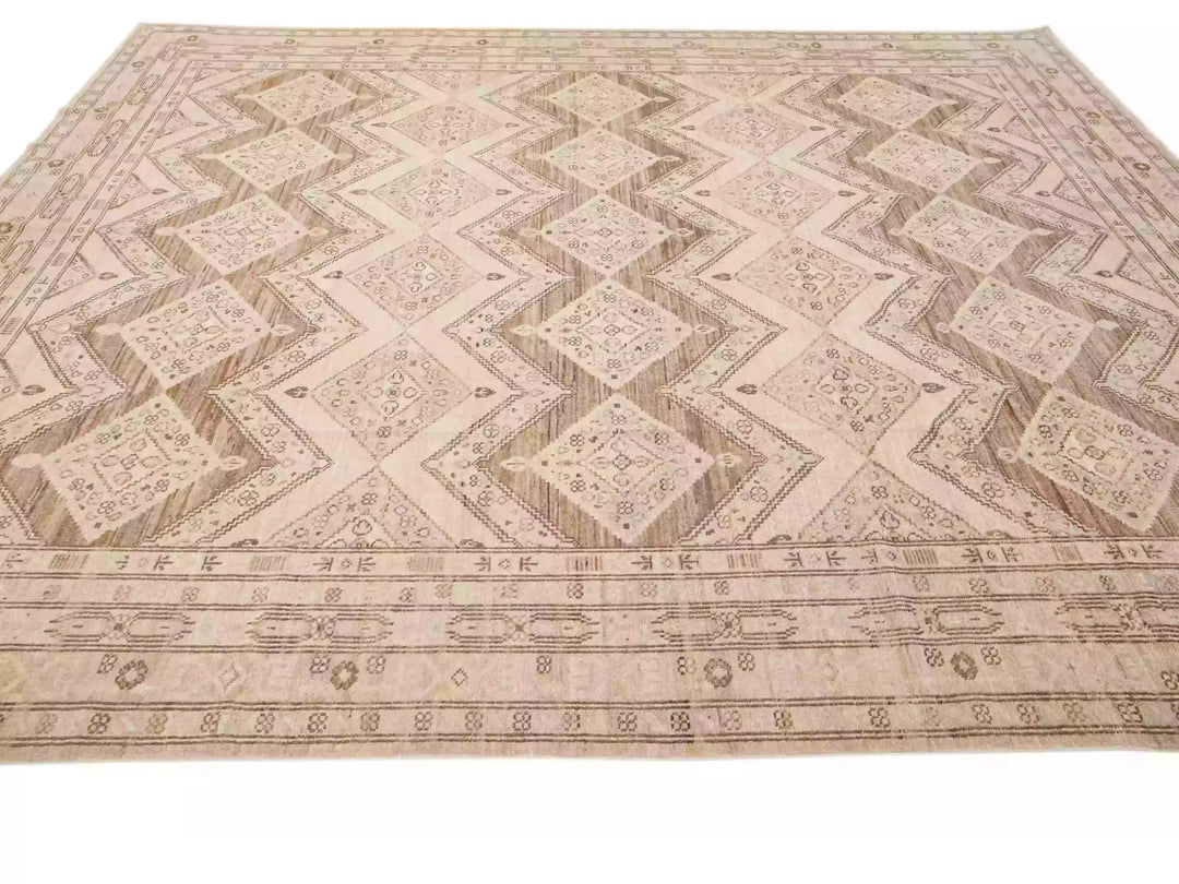Modern Peshawar Wool Rug 10 X 13