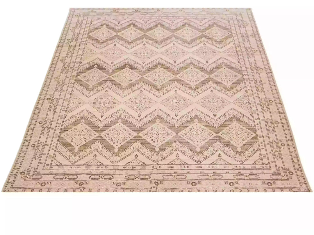 Modern Peshawar Wool Rug 10 X 13