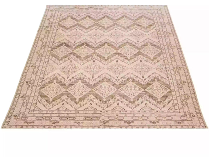 Modern Peshawar Wool Rug 10 X 13