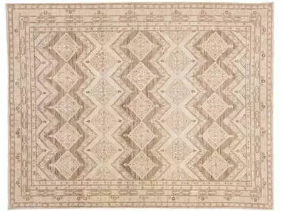 Modern Peshawar Wool Rug 10 X 13