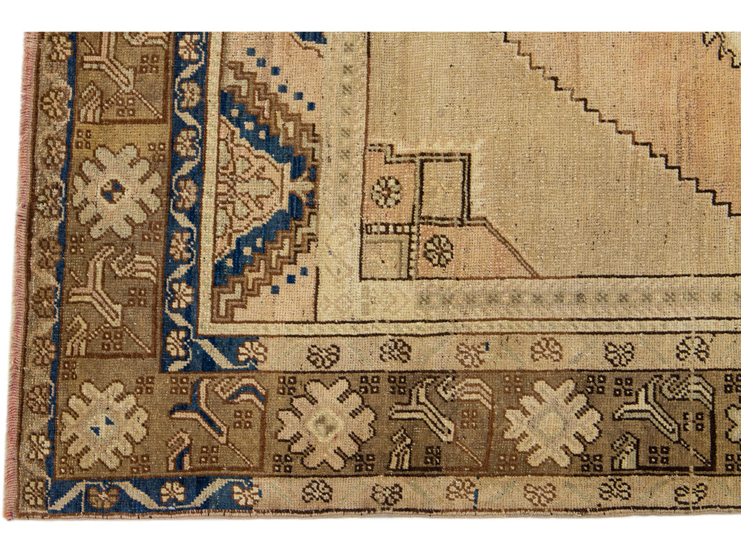 Vintage Khotan Wool Rug 5 X 9