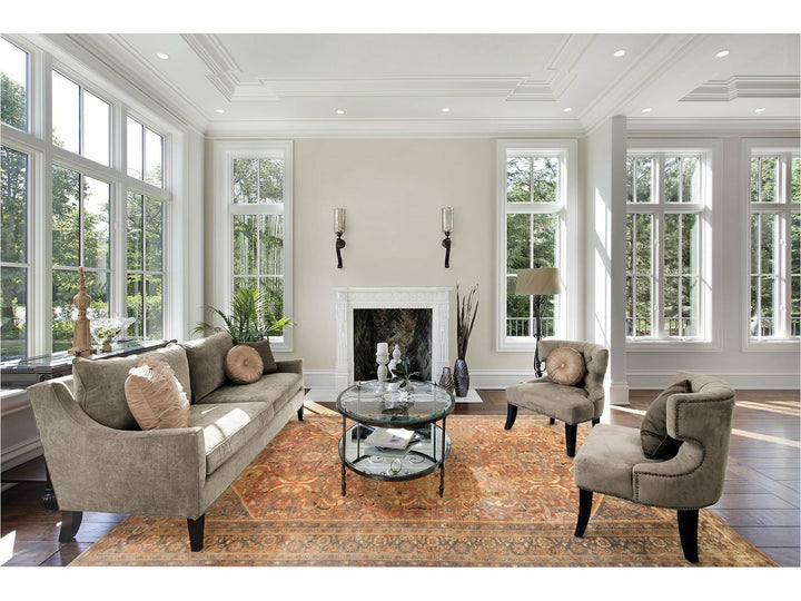 Antique Mahal Wool Rug 11 X 19