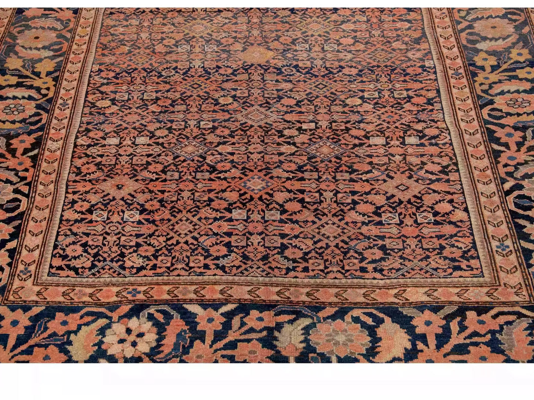 Antique Malayer Wool Rug 7 X 13