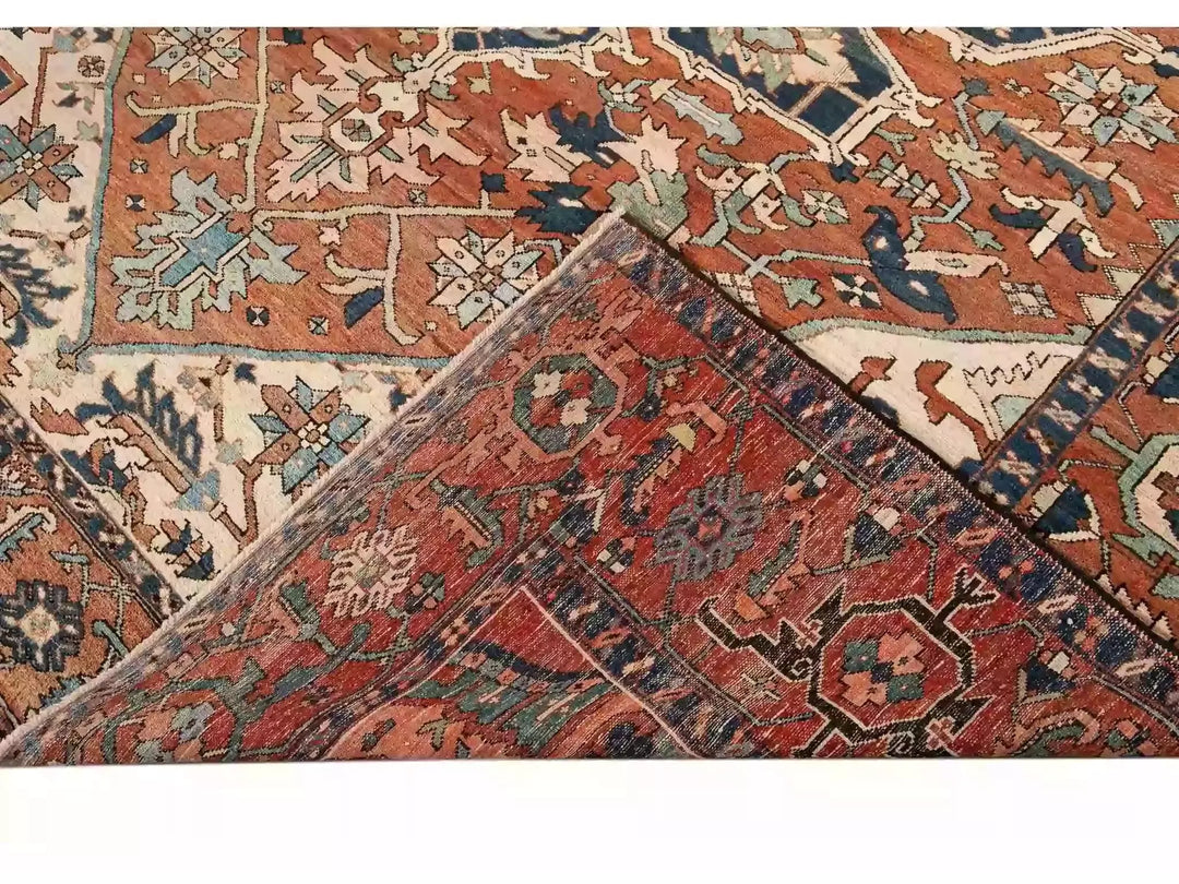 Antique Serapi Wool Rug 10 X 12