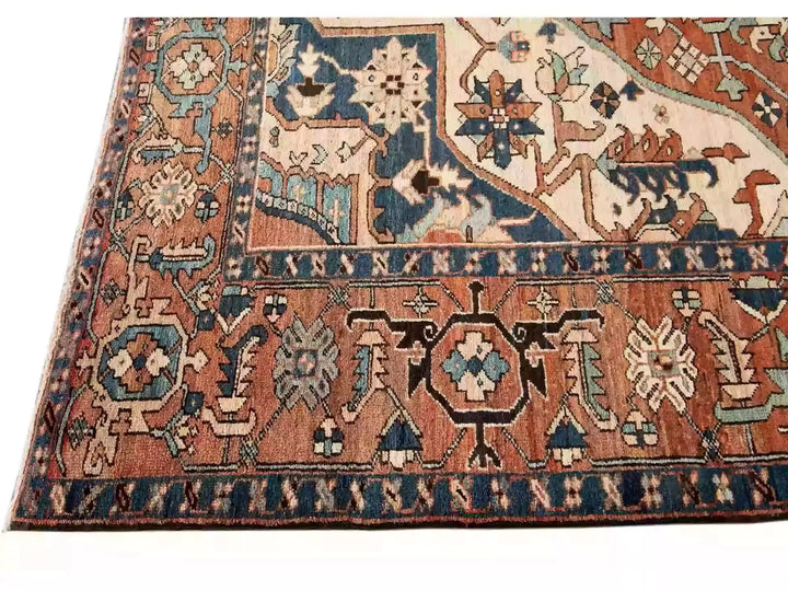 Antique Serapi Wool Rug 10 X 12