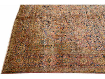 Antique Kerman Wool Rug 8 X 21