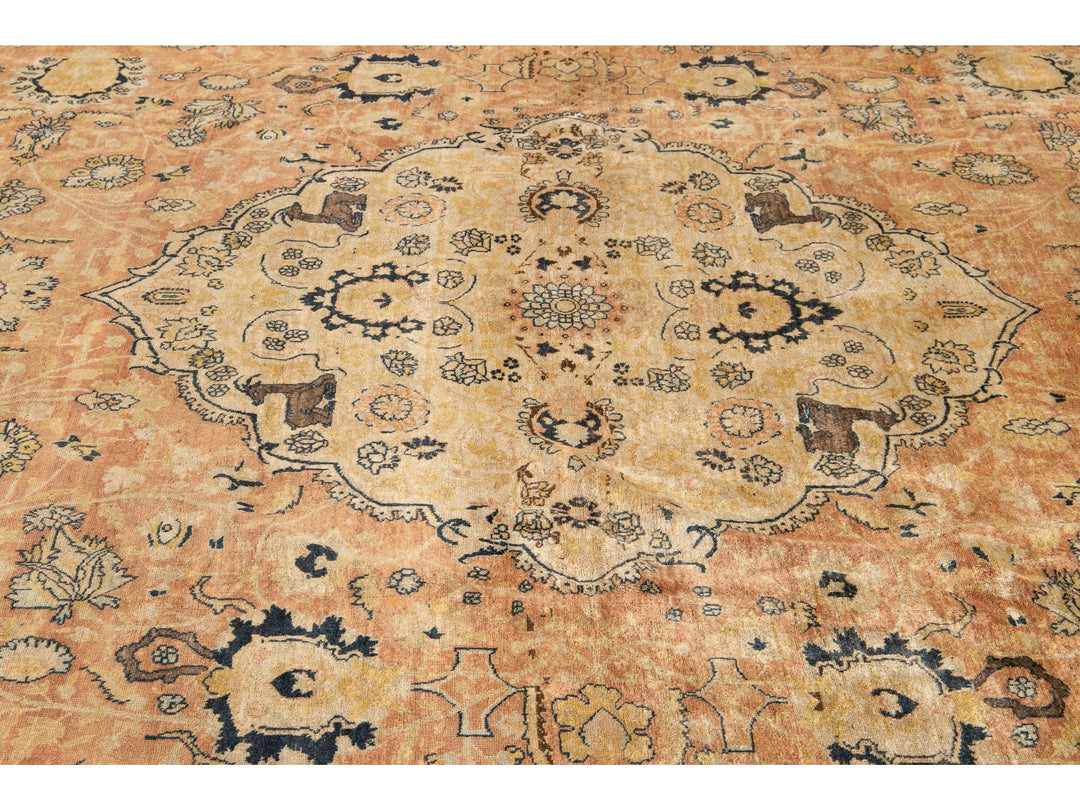 Antique Agra Wool Rug 12 X 16