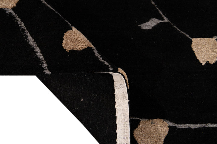 Transitional Tibetan Wool and Silk Rug 9 X 12