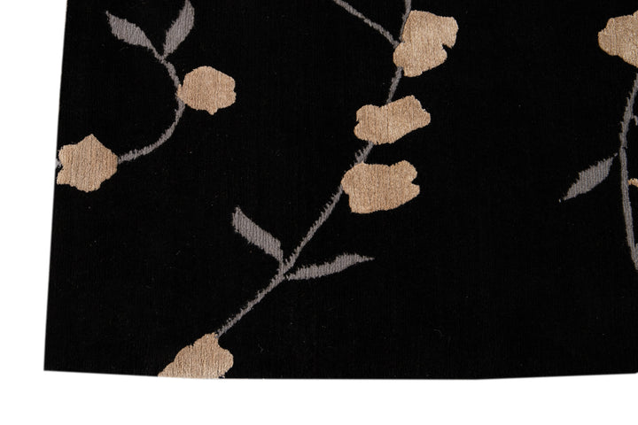 Transitional Tibetan Wool and Silk Rug 9 X 12