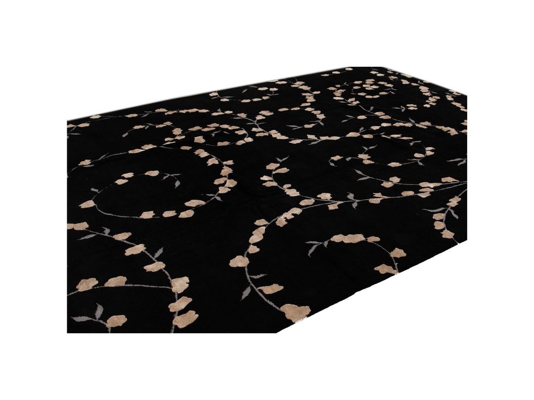 Transitional Tibetan Wool and Silk Rug 9 X 12