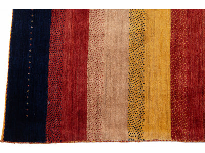 Modern Gabbeh Wool Rug 4 X 9