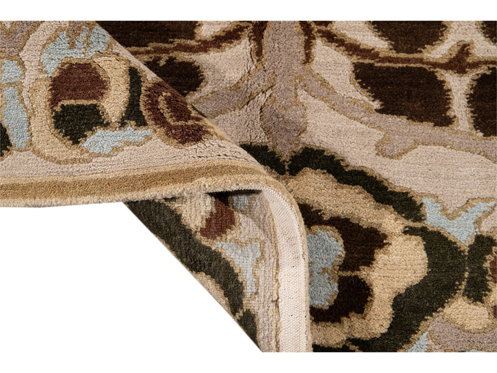 Modern Art & Crafts Style Wool Rug 9 X 12