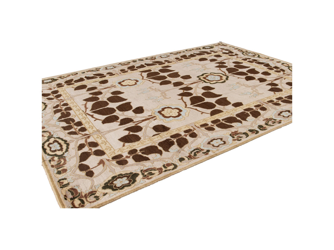 Modern Art & Crafts Style Wool Rug 9 X 12