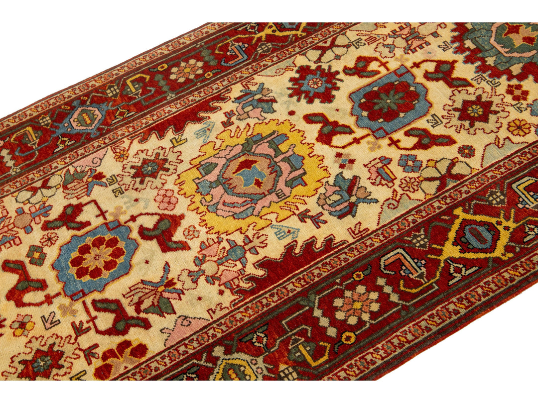 Modern Turkish Oushak Wool Runner 13 X 19