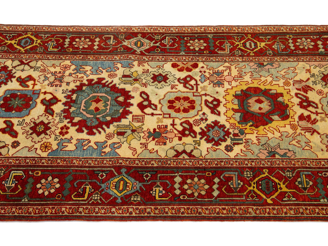 Modern Turkish Oushak Wool Runner 13 X 19