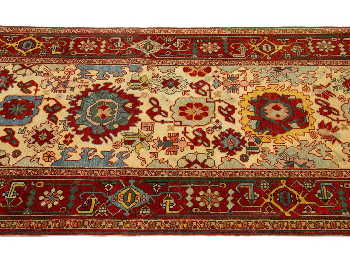 Modern Turkish Oushak Wool Runner 13 X 19