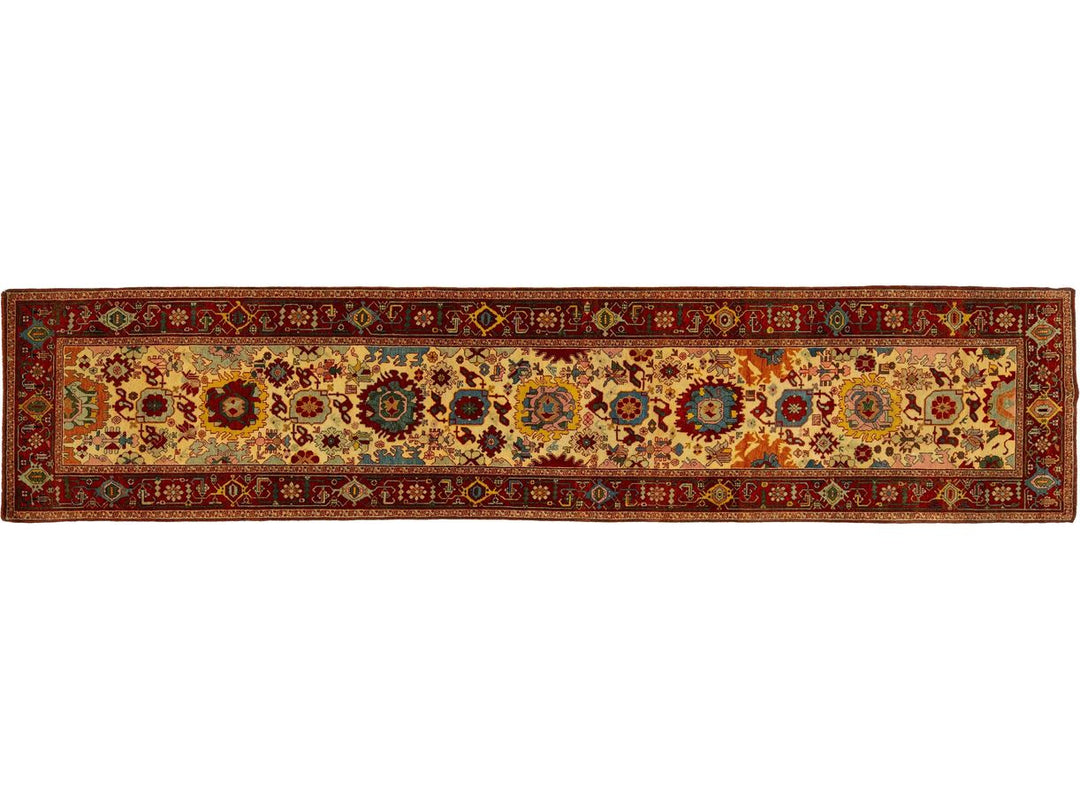 Modern Turkish Oushak Wool Runner 13 X 19