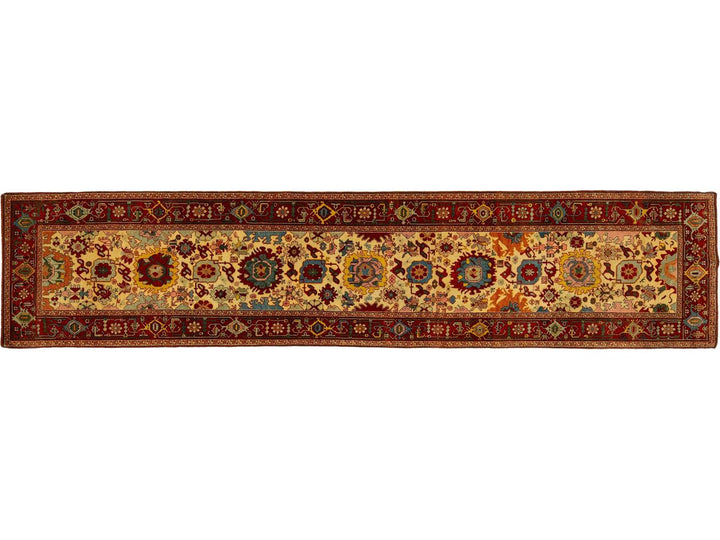 Modern Turkish Oushak Wool Runner 13 X 19