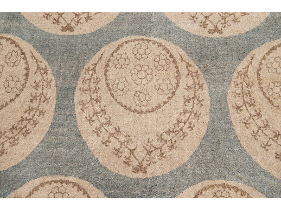 Modern Tibetan Wool Rug 9 X 12