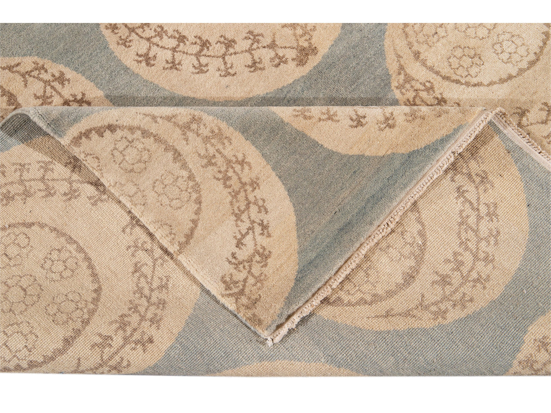 Modern Tibetan Wool Rug 9 X 12