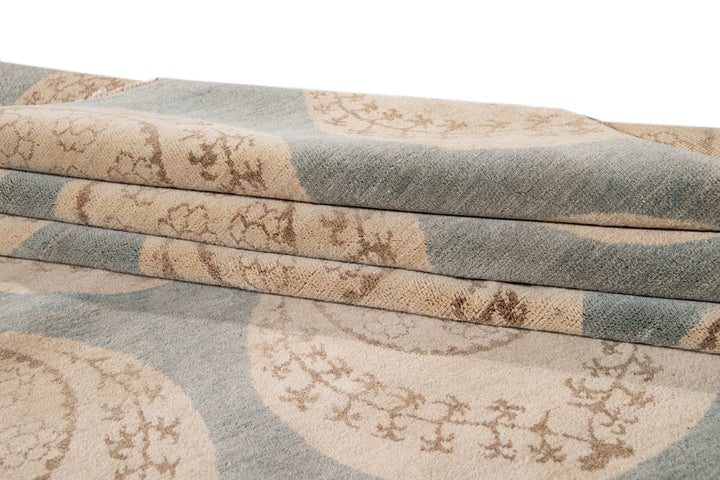 Modern Tibetan Wool Rug 9 X 12