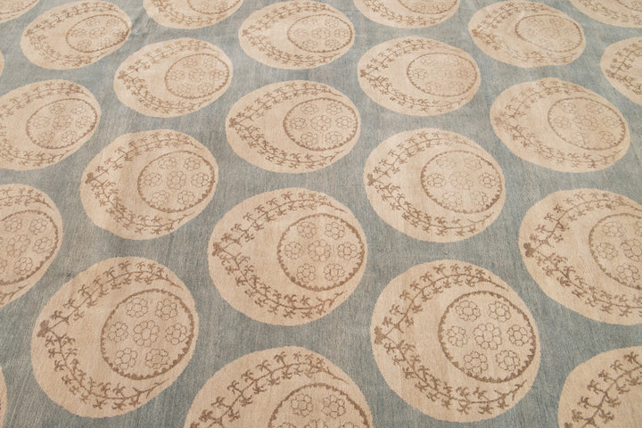 Modern Tibetan Wool Rug 9 X 12